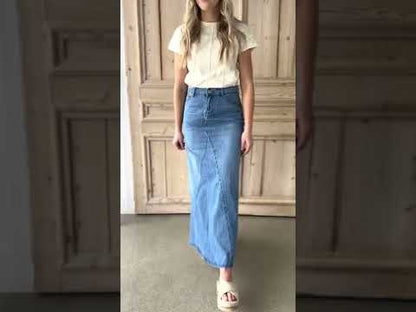 Kathryn A-Line Long Denim Jean Skirt - FINAL SALE