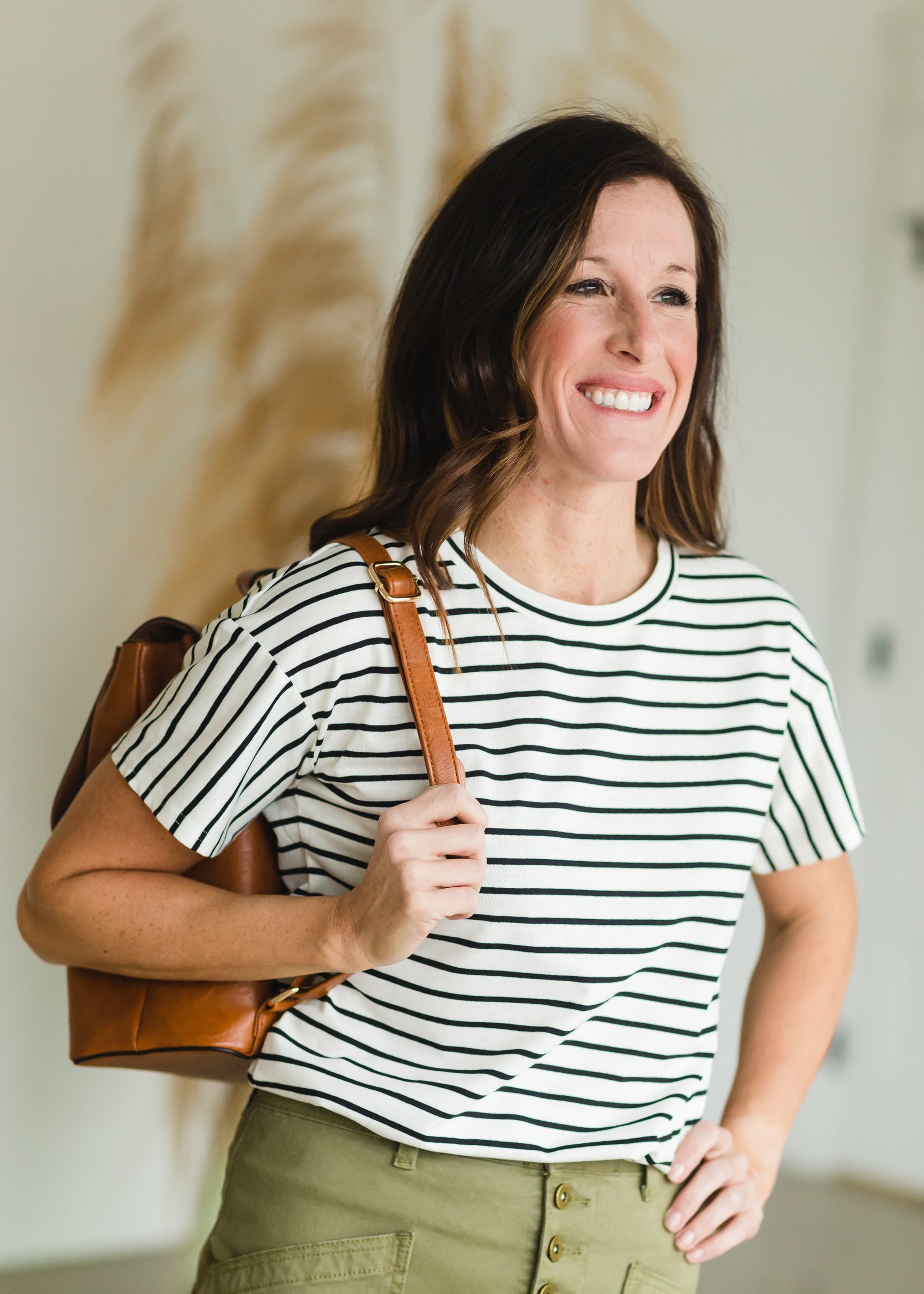 Ivory + Black Classic Stripe Tee - FINAL SALE Tops