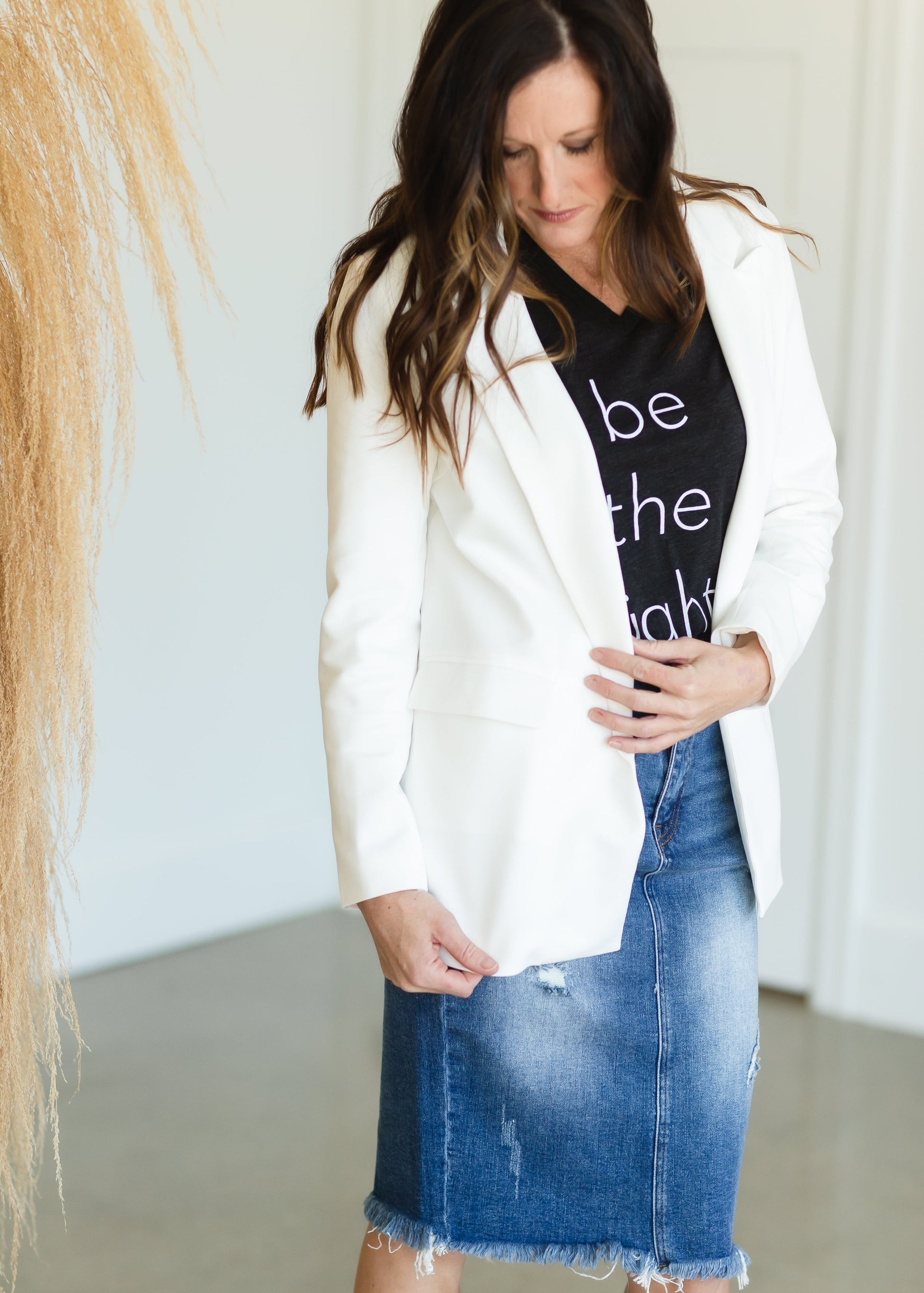 Ivory Knit Blazer - FINAL SALE Layering Essentials