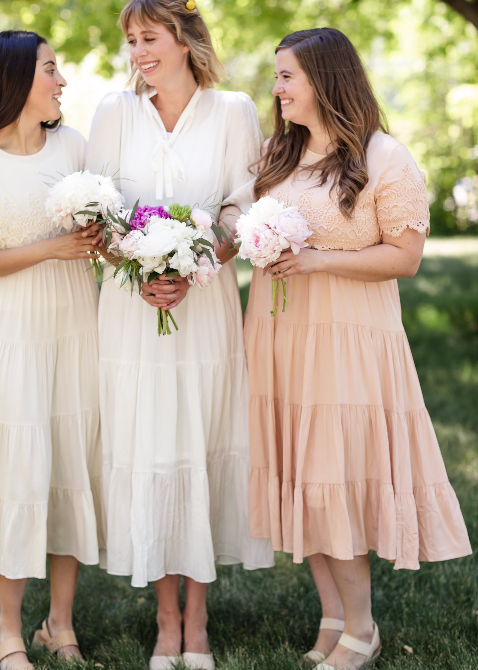 Ivory Lace Overlay Midi Dress - FINAL SALE Dresses