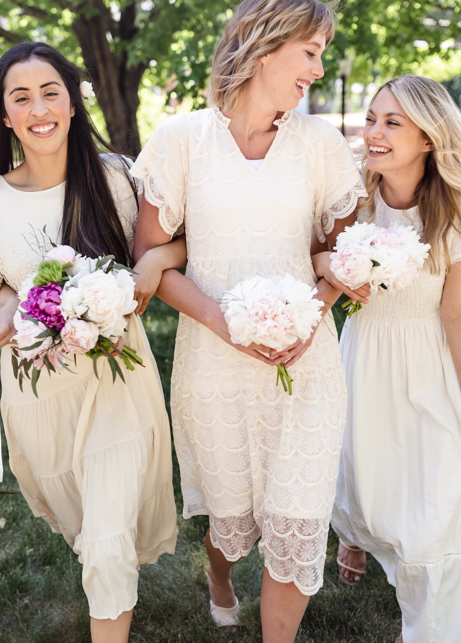 Ivory Lace Overlay Midi Dress - FINAL SALE Dresses