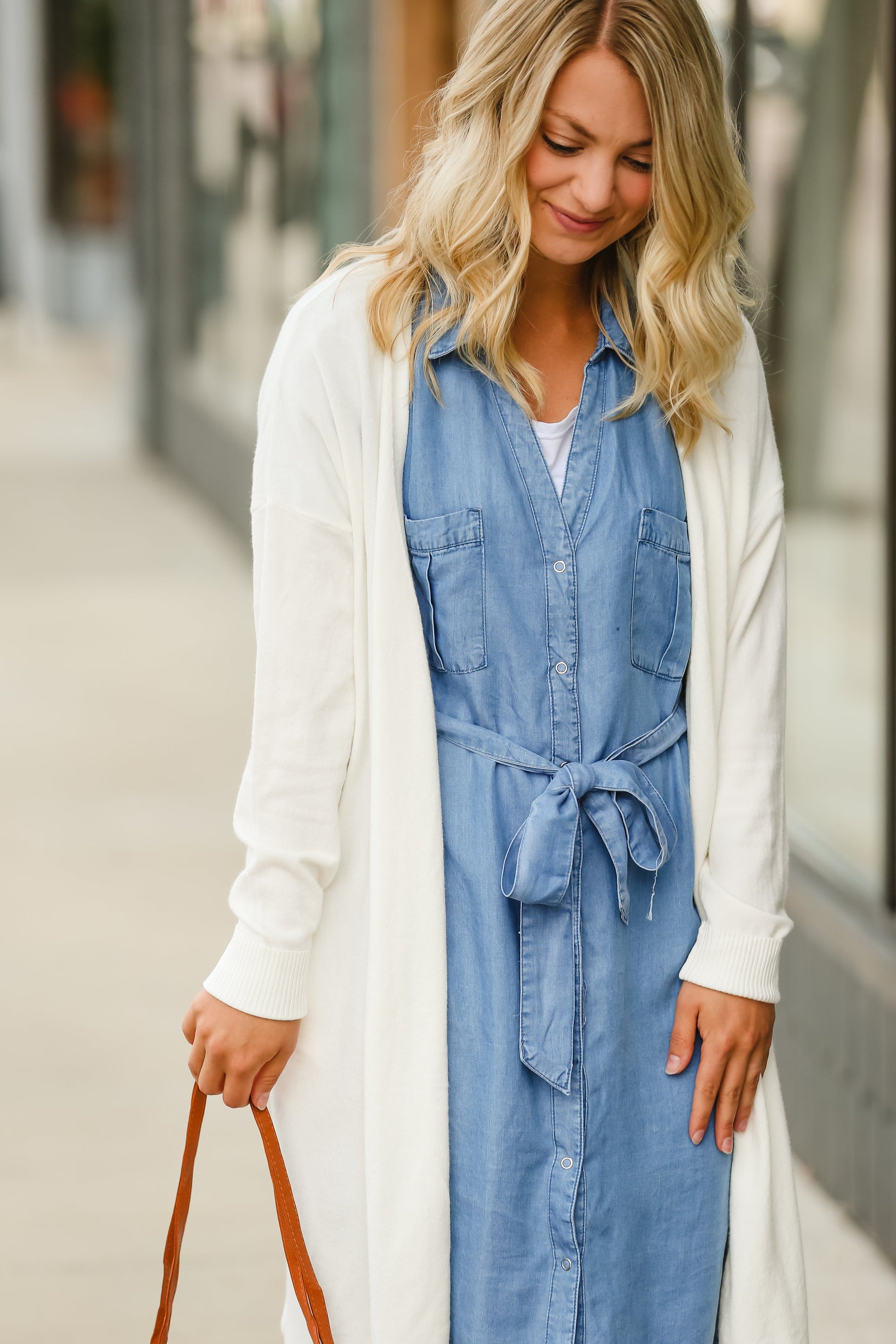 Ivory Open Front Long Cardigan - FINAL SALE Layering Essentials