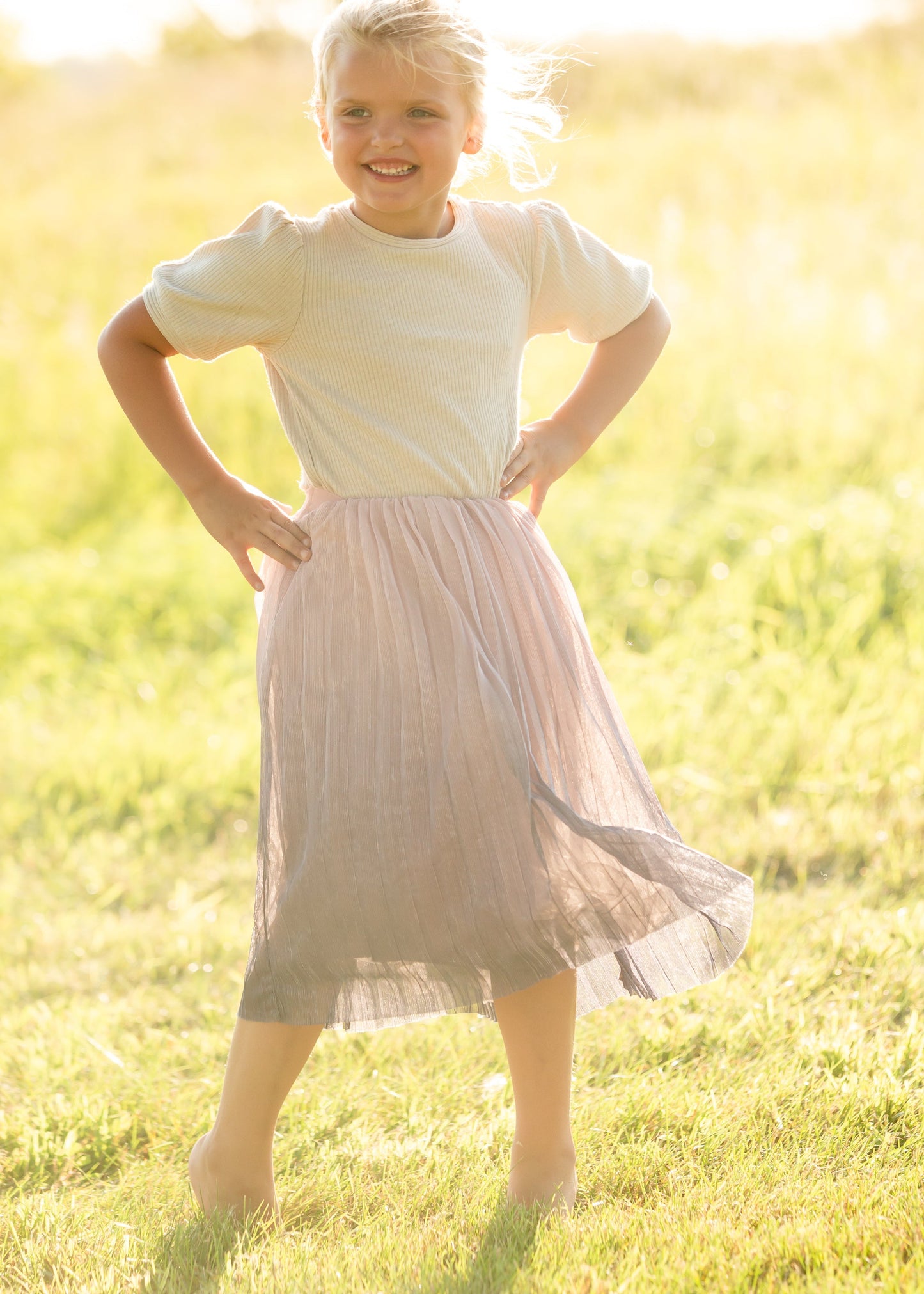 Ivory Ribbed Puff Sleeve Tee - FINAL SALE Tops