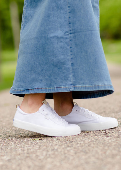 Keds® Kickback White Canvas Sneaker Shoes