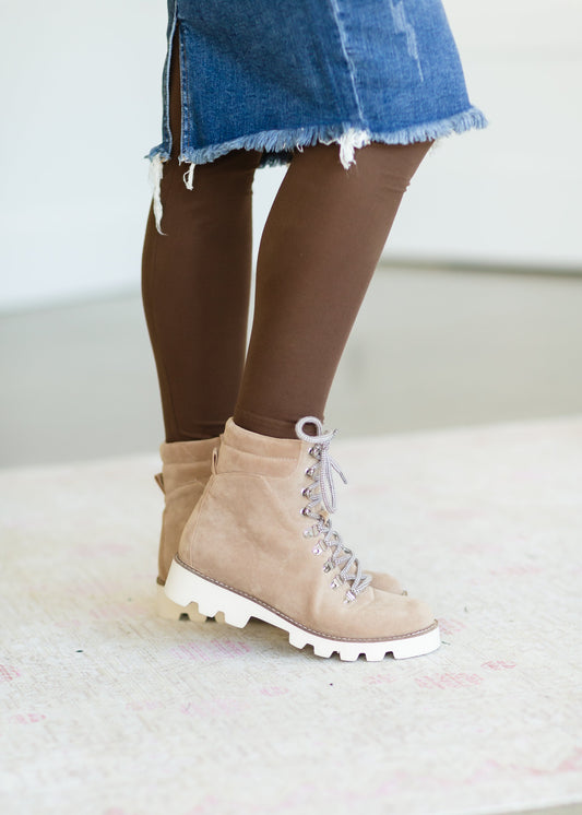 Khaki Lace Up High Top Boot - FINAL SALE Shoes