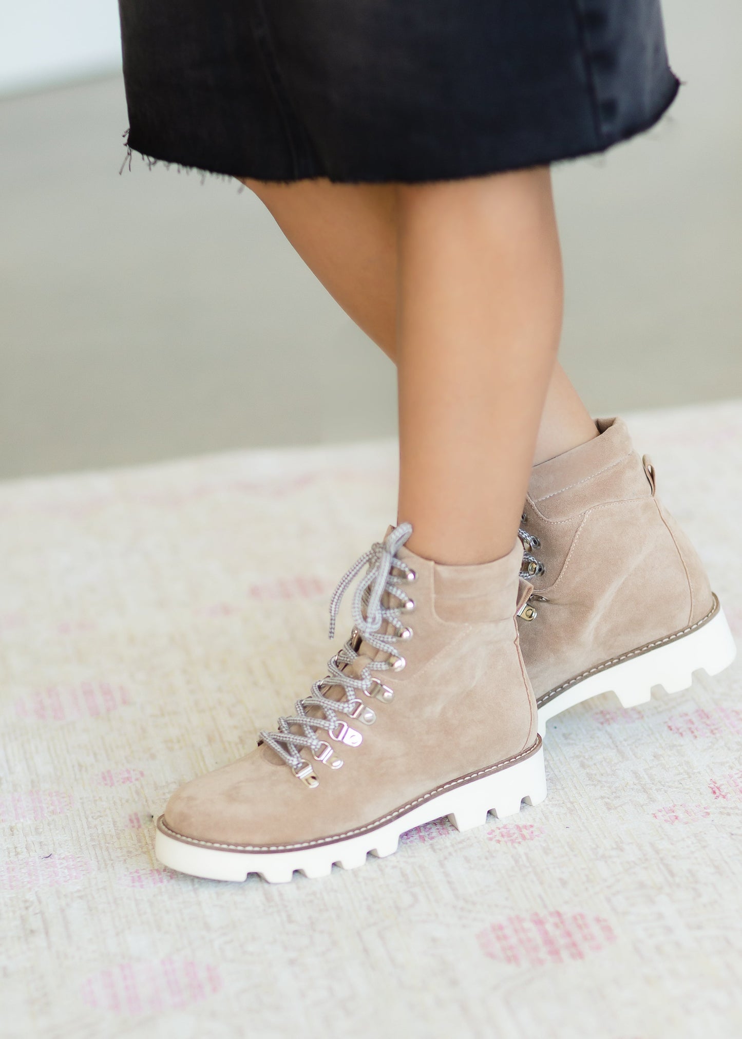 Khaki Lace Up High Top Boot - FINAL SALE Shoes