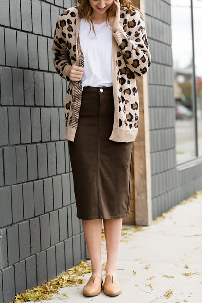 Leopard Knit Sweater Cardigan - FINAL SALE Layering Essentials