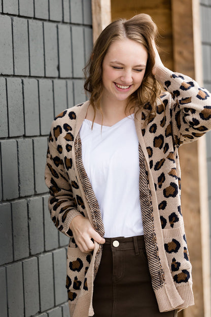 Leopard Knit Sweater Cardigan - FINAL SALE Layering Essentials