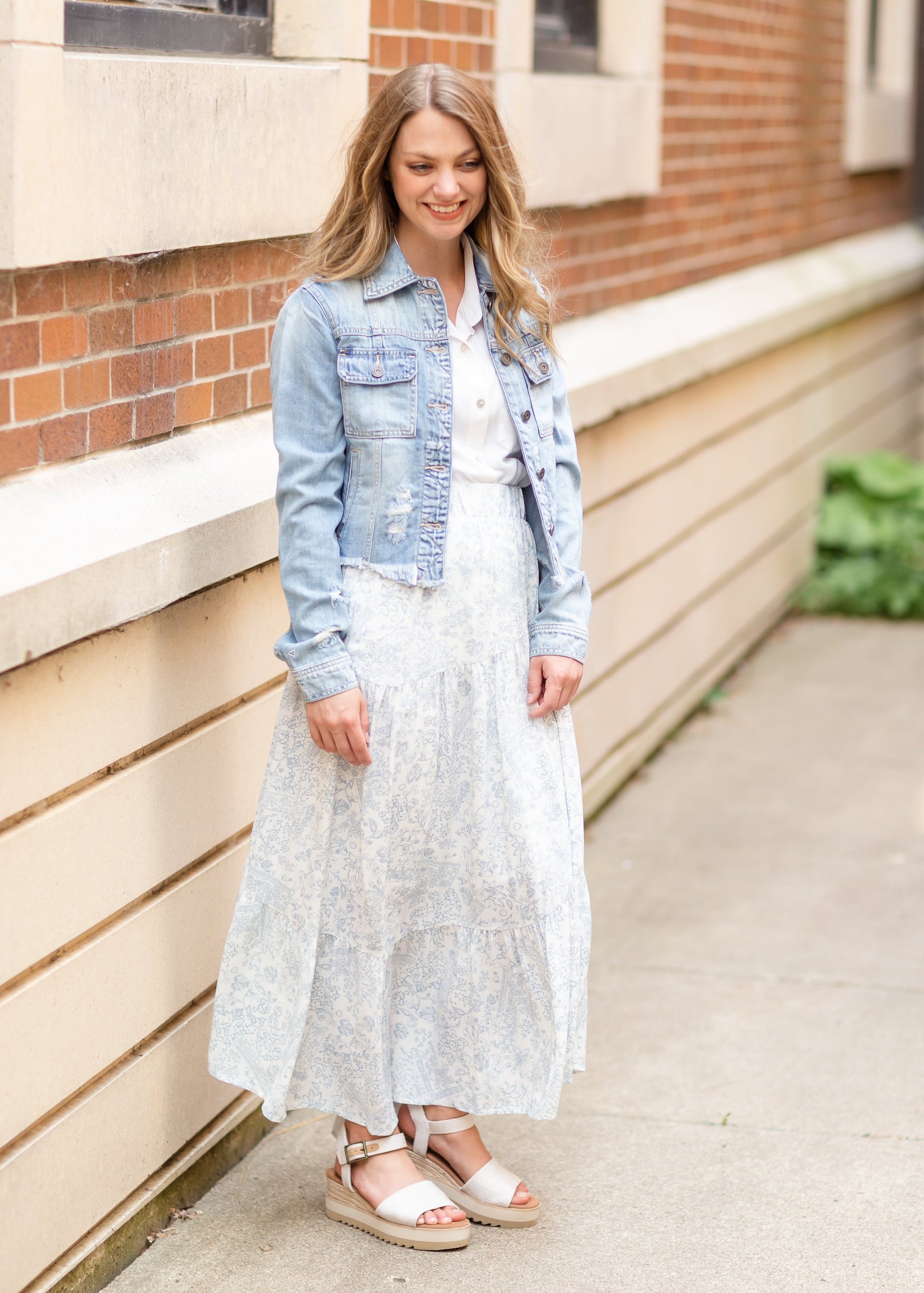 Light Blue Denim Jean Jacket Tops