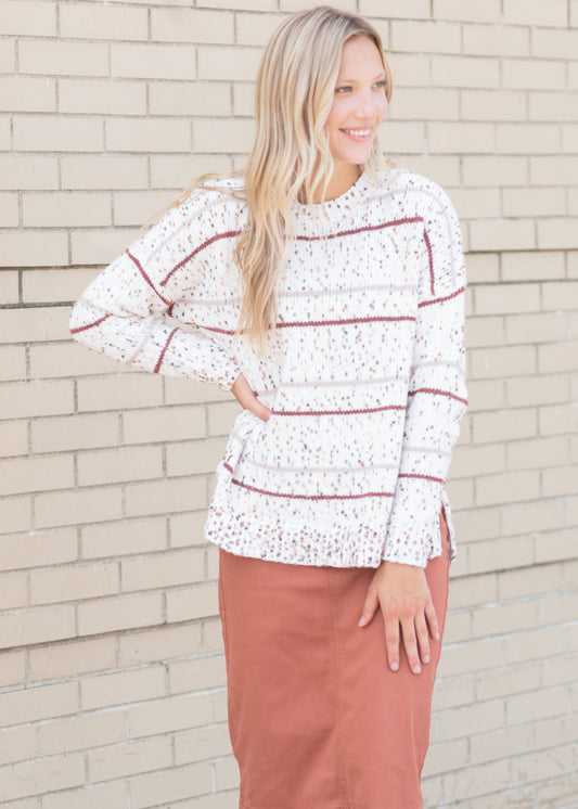 Long Sleeve Crew Neck Sweater Tops