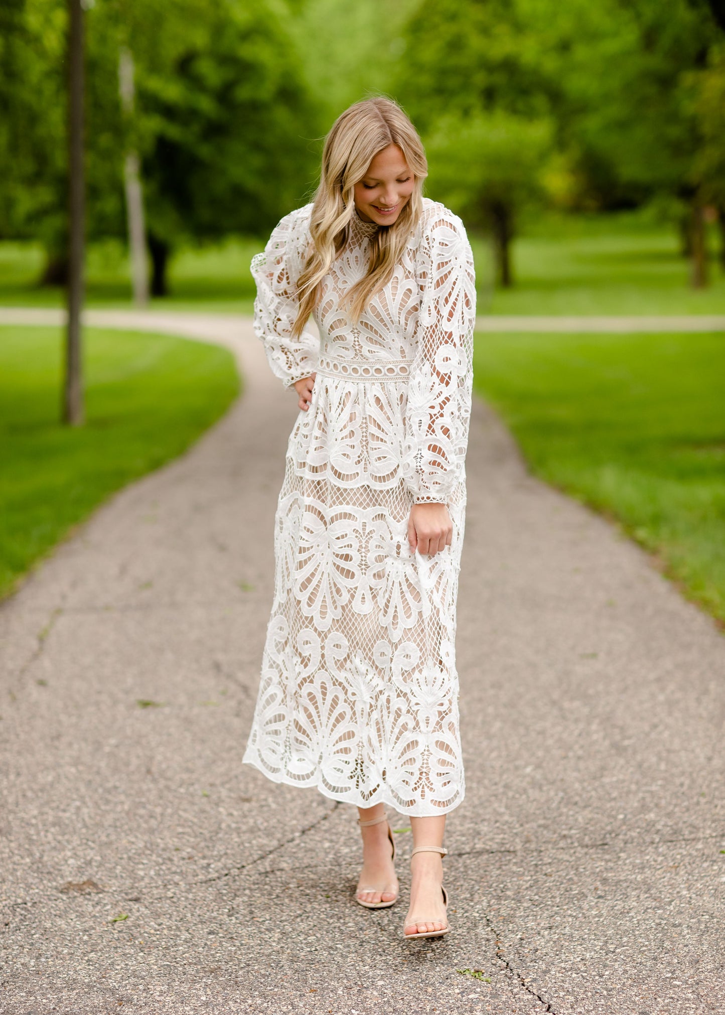 Long Sleeve Lace Maxi Dress Dresses