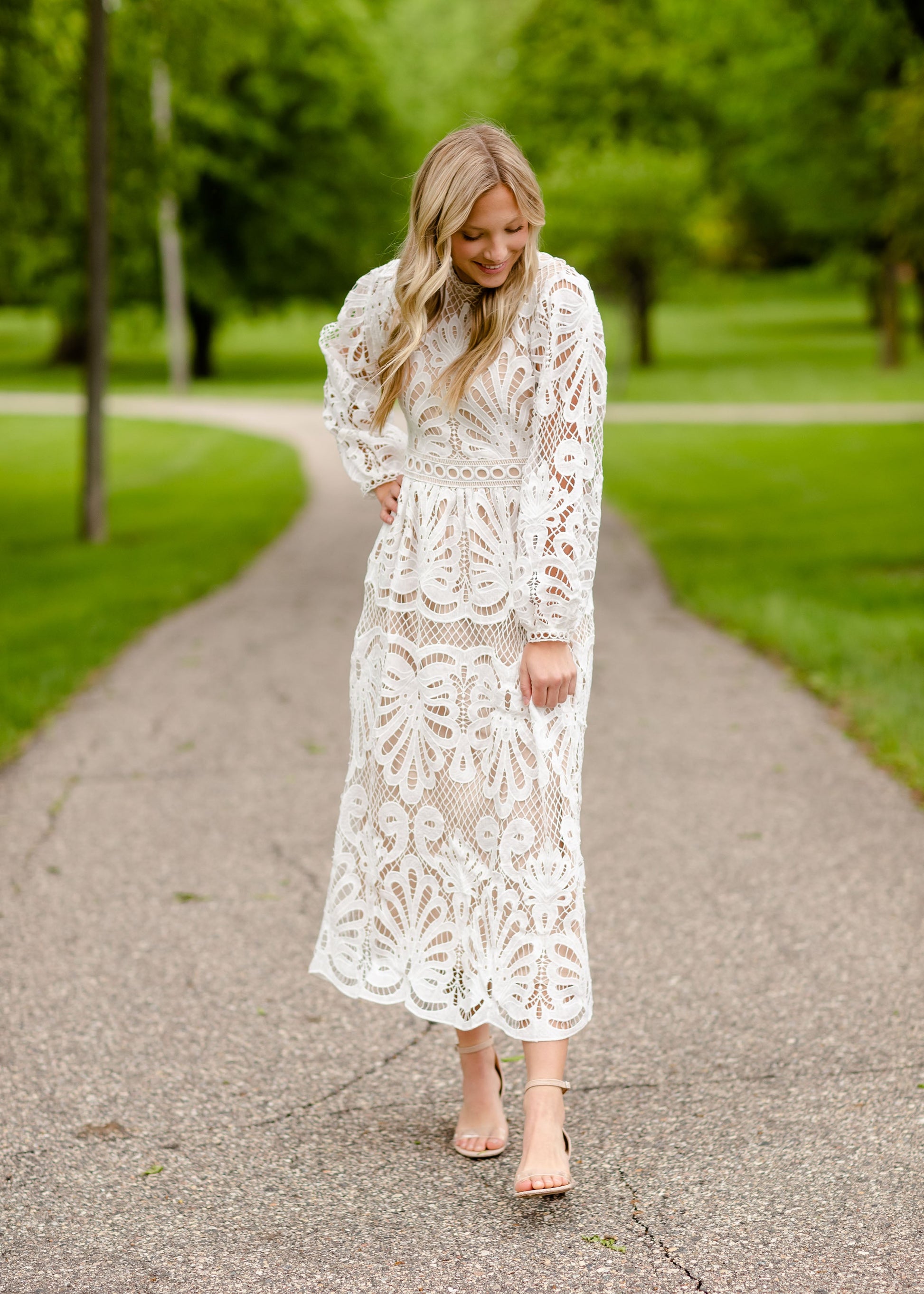 Long Sleeve Lace Maxi Dress Dresses