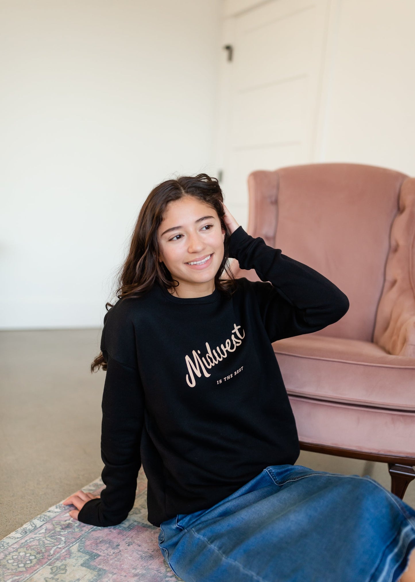 Midwest is Best Crewneck Fleece Sweatshirt Shirt LLC Apparel