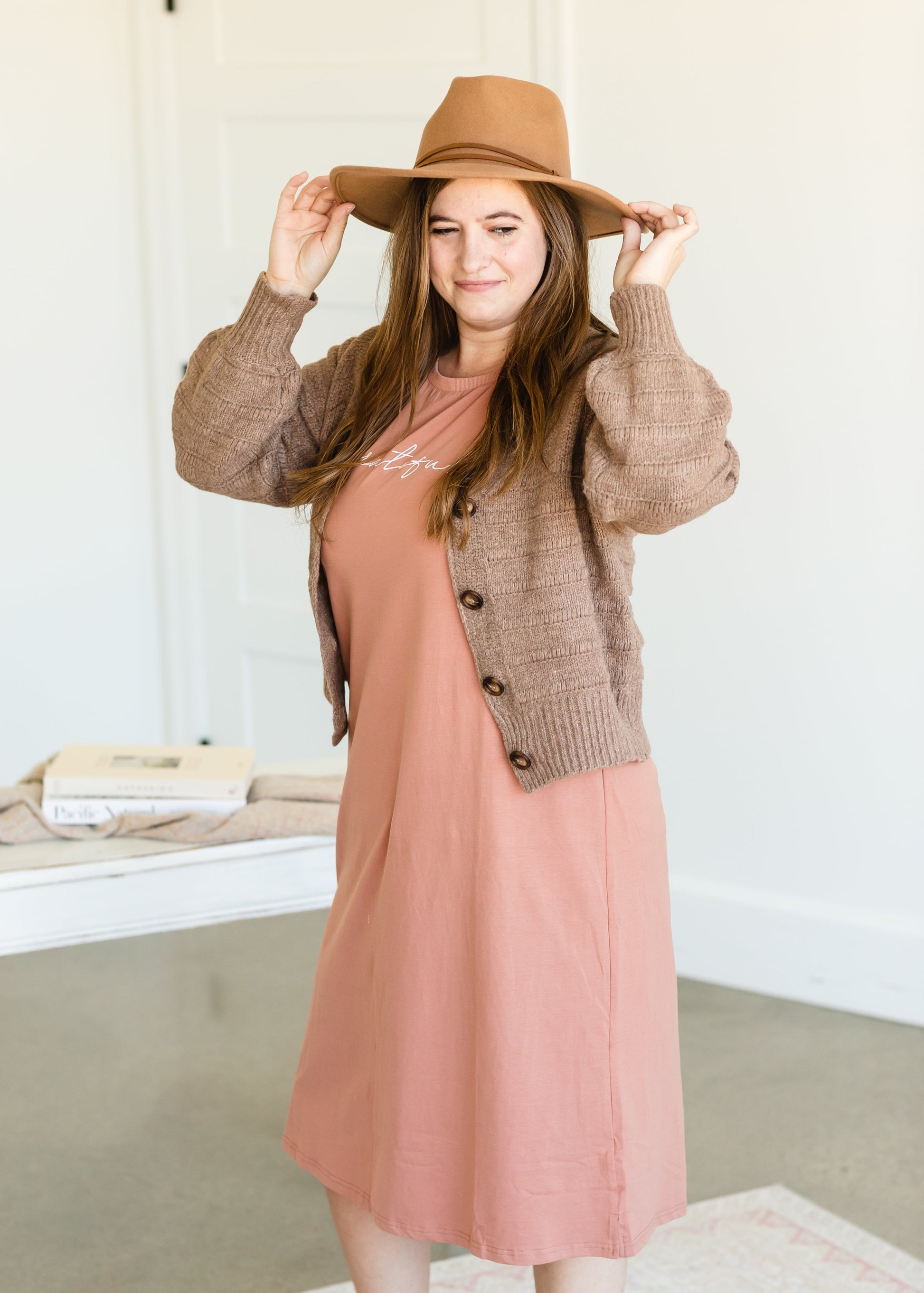 Mocha Button Front Knit Cardigan - FINAL SALE Shirt