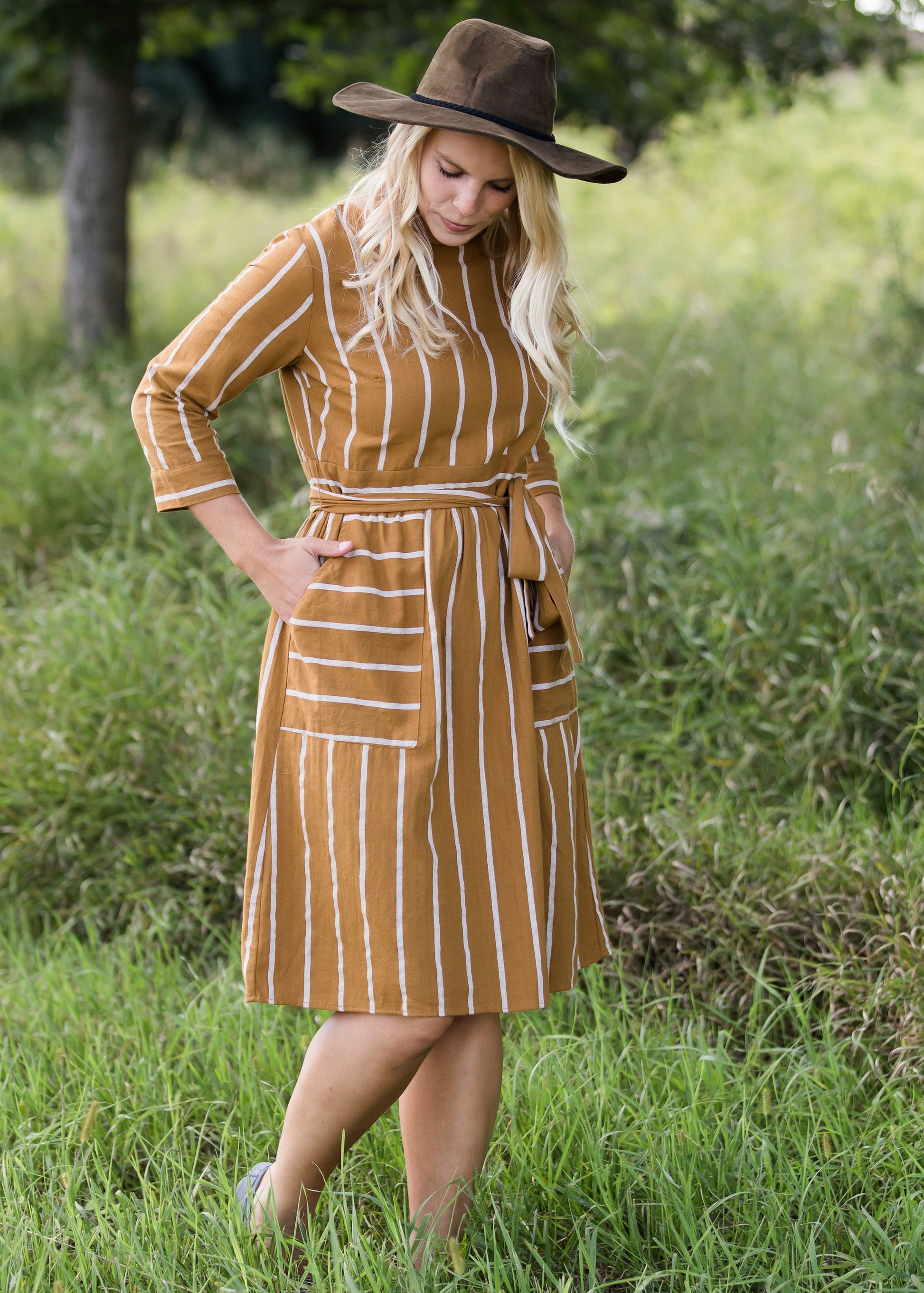 Mod Stripe Midi Dress