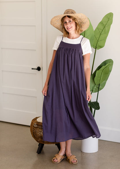 Navy Cotton Cami Maxi Dress - FINAL SALE Dresses