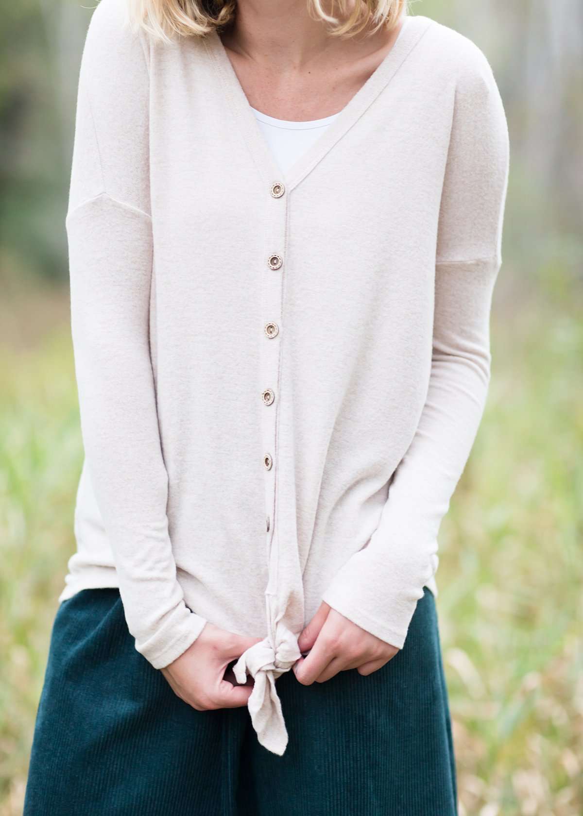 Oatmeal Tie Cardigan - FINAL SALE Layering Essentials