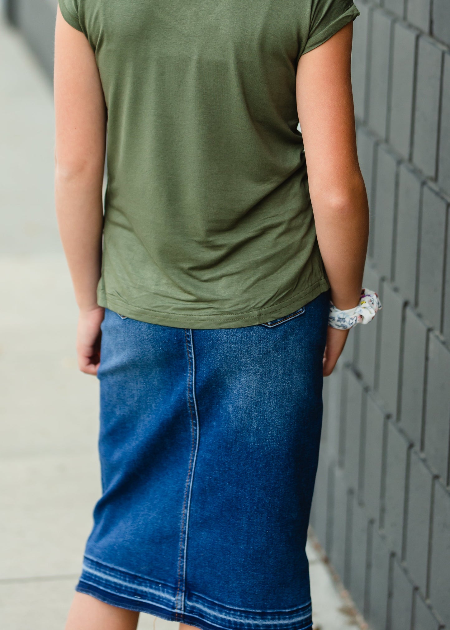 Olive V-Neck Basic Tee - FINAL SALE Tops