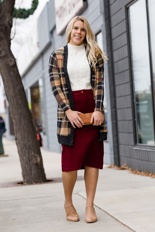 Plaid Open Front Cardigan - FINAL SALE Layering Essentials