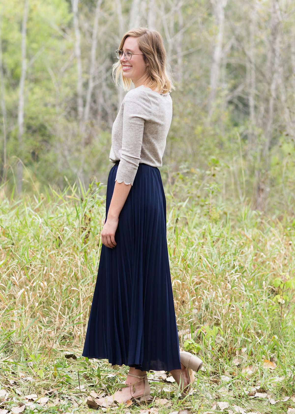 Pleated Poise Maxi Skirt Skirts