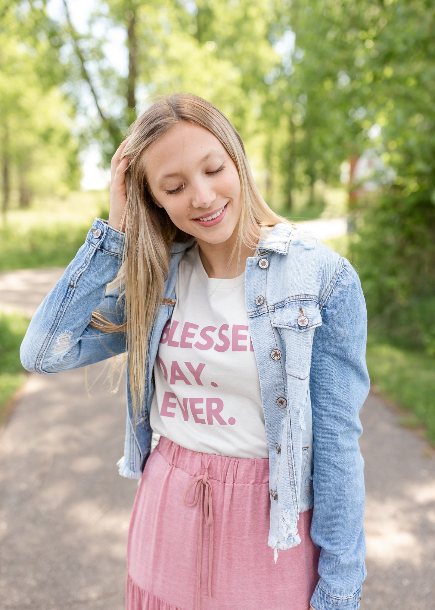 Puff Sleeve Distressed Denim Jacket Tops