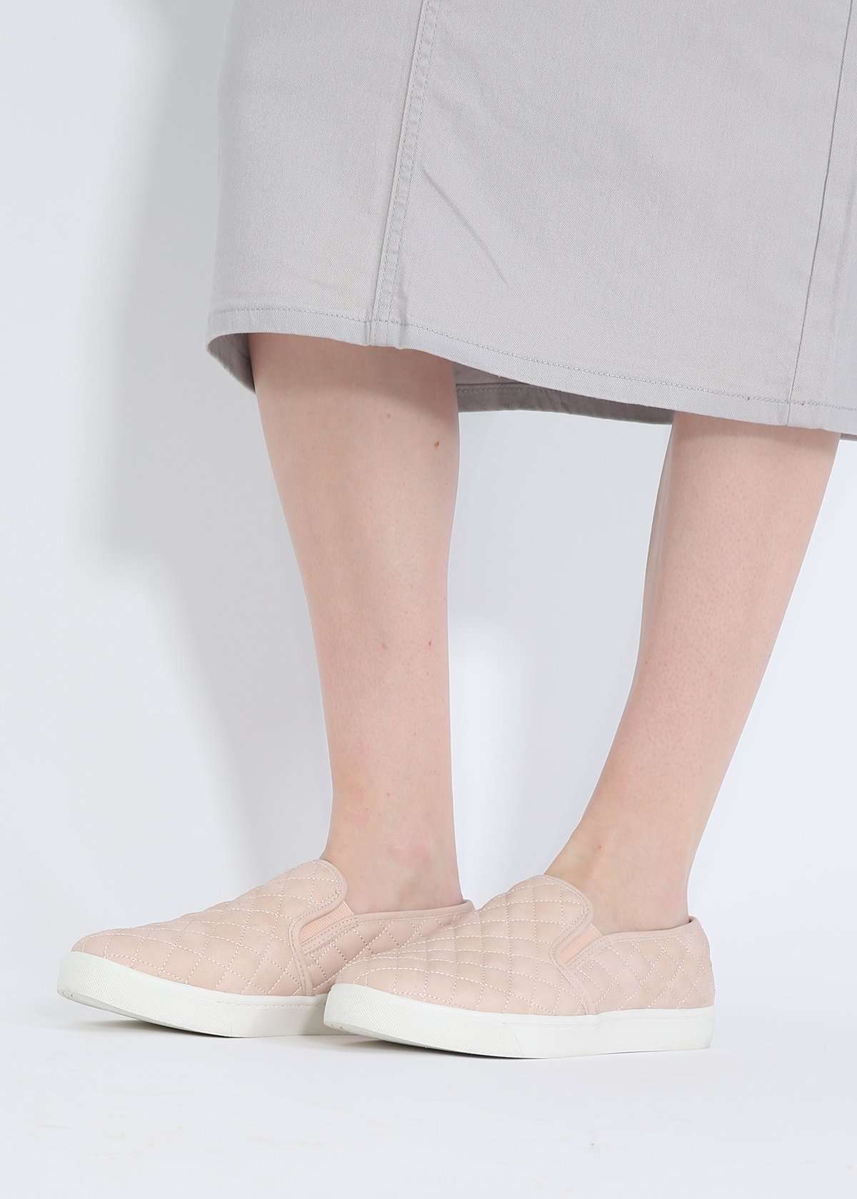 blush quilted slip on women's sneaker