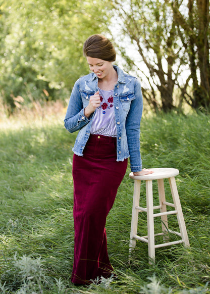 raw edge distressed denim jean jacket