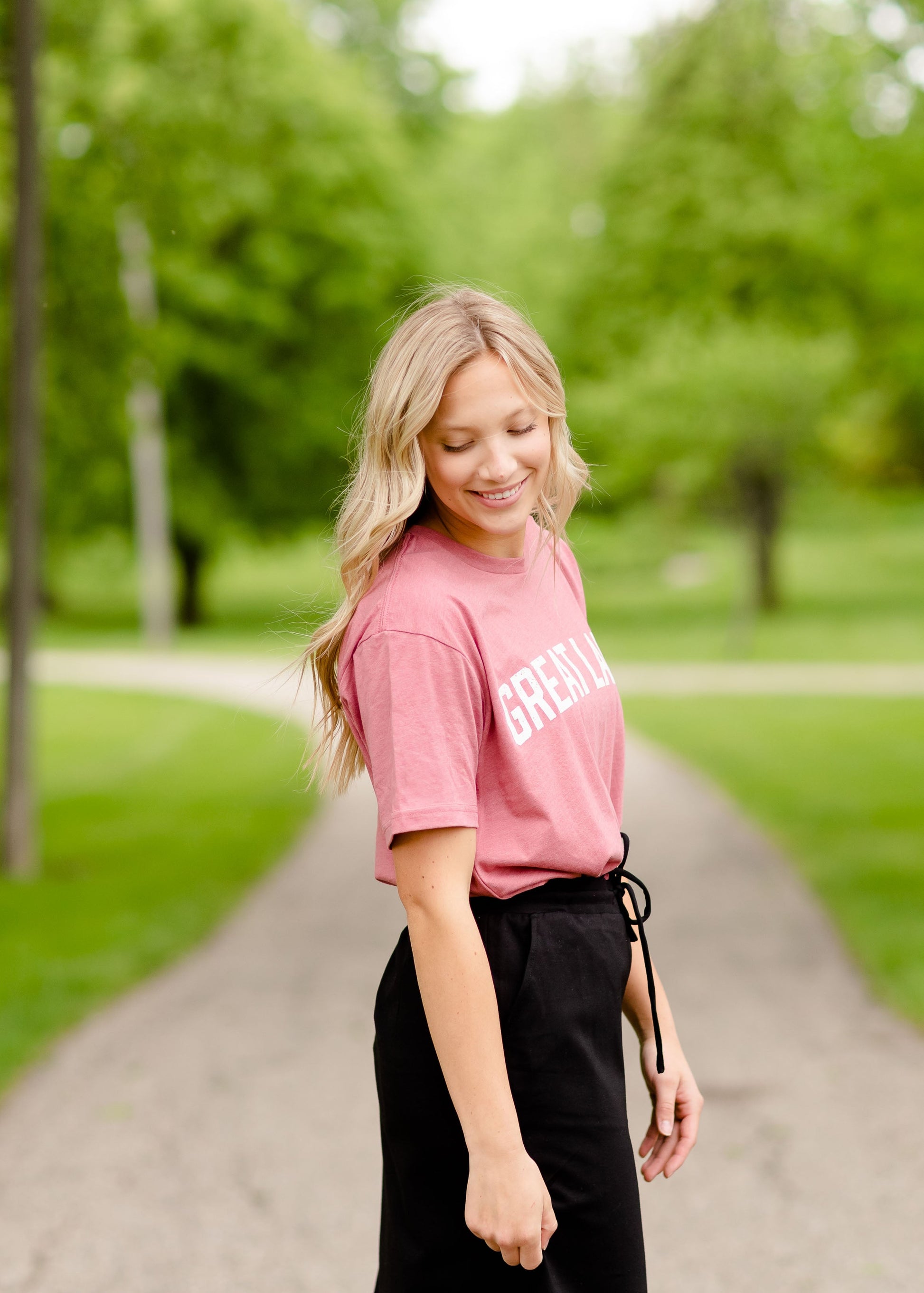 Red Great Lakes T-Shirt Tops