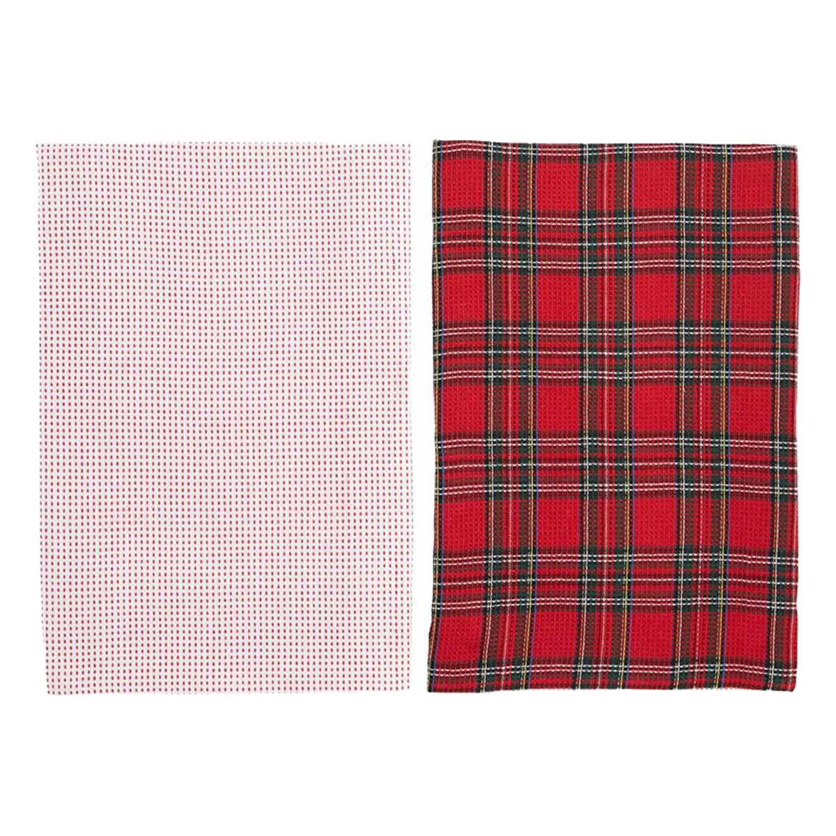 Red Plaid Waffle Towel Set - FINAL SALE Home & Lifestyle