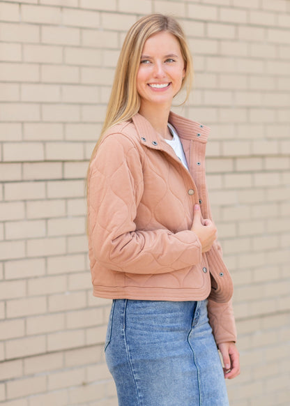 Redwood Quilted Button Up Jacket Tops