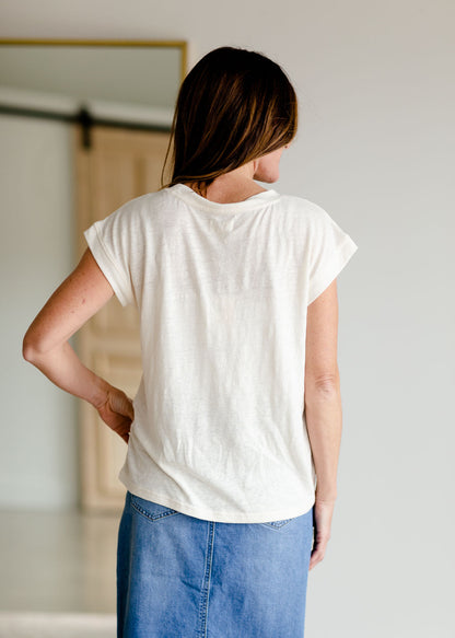 Round Neck Front Pocket Tee Shirt Thread & Supply