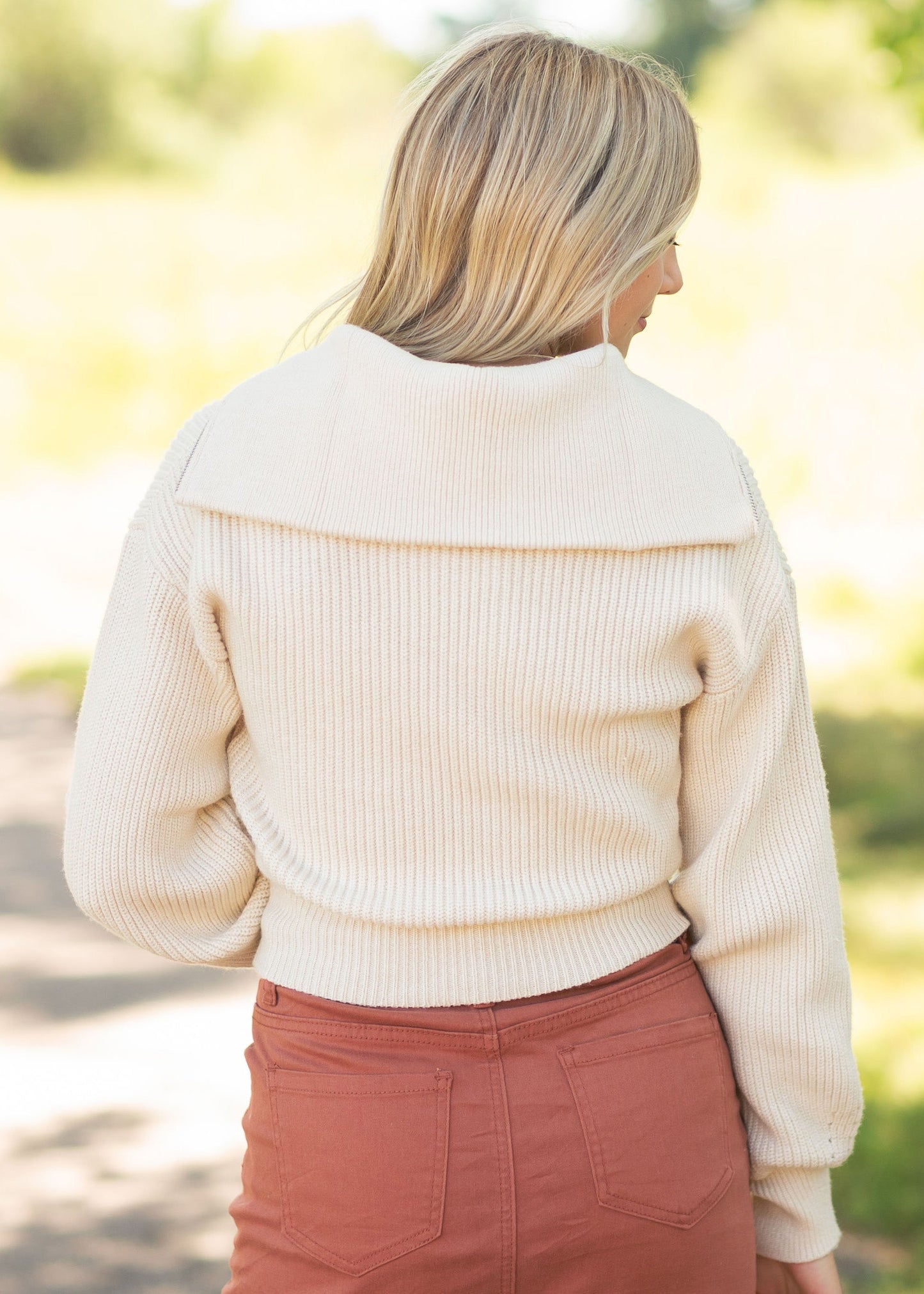 Rowan Half Zip Up Collared Sweater Tops