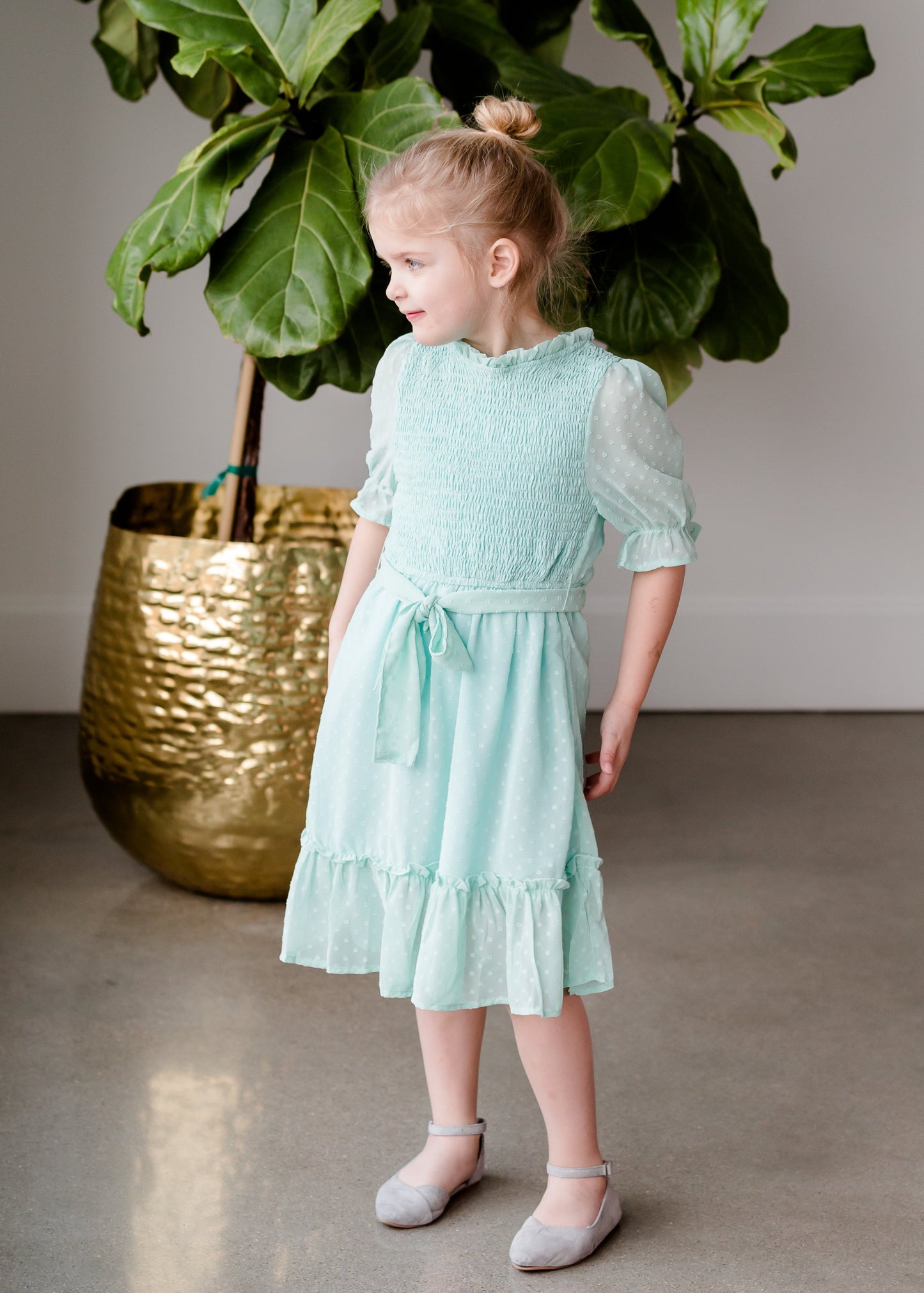 Ruffle Hem Smocked Midi Dress - FINAL SALE Dresses