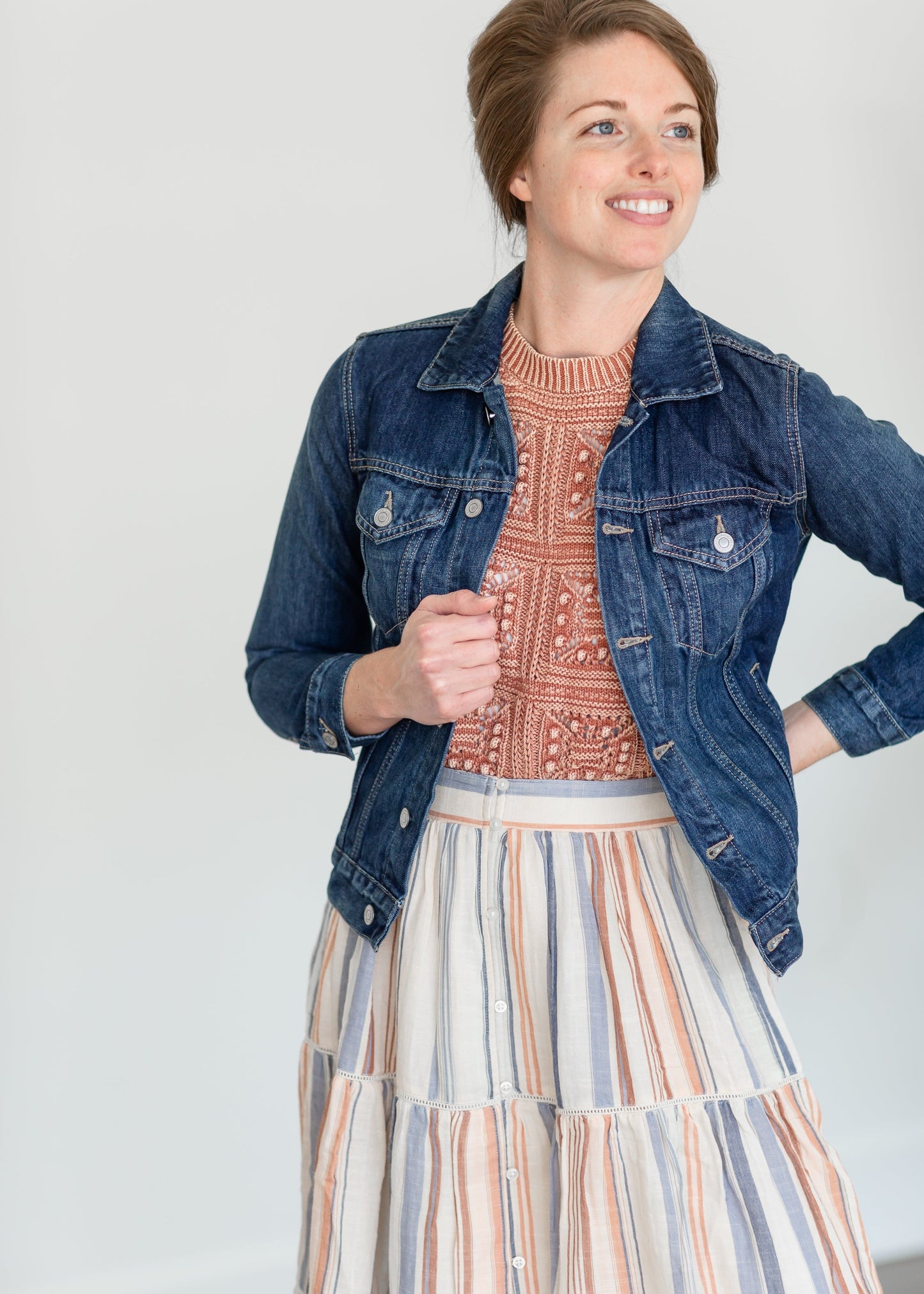 Rust Crochet Sleeveless Blouse Tops