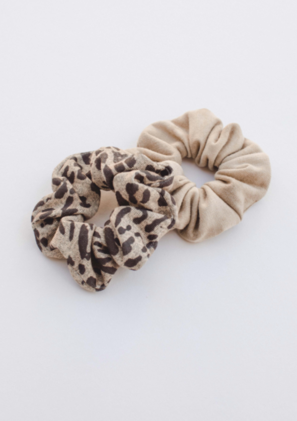 Scrunchie Hair Tie Accessories Space 46 Tan