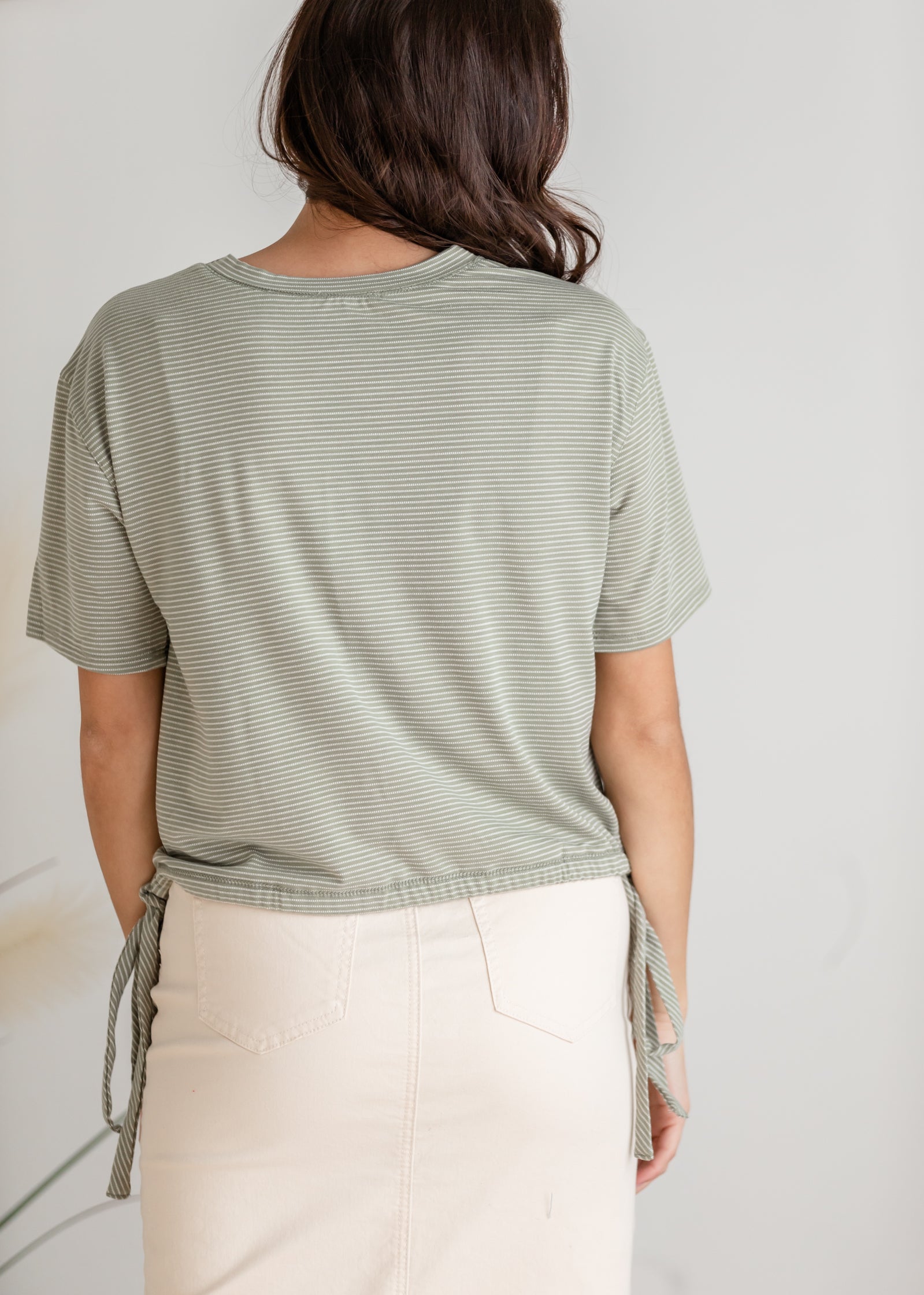 Side Tie Short Sleeve Top Shirt & Harmony