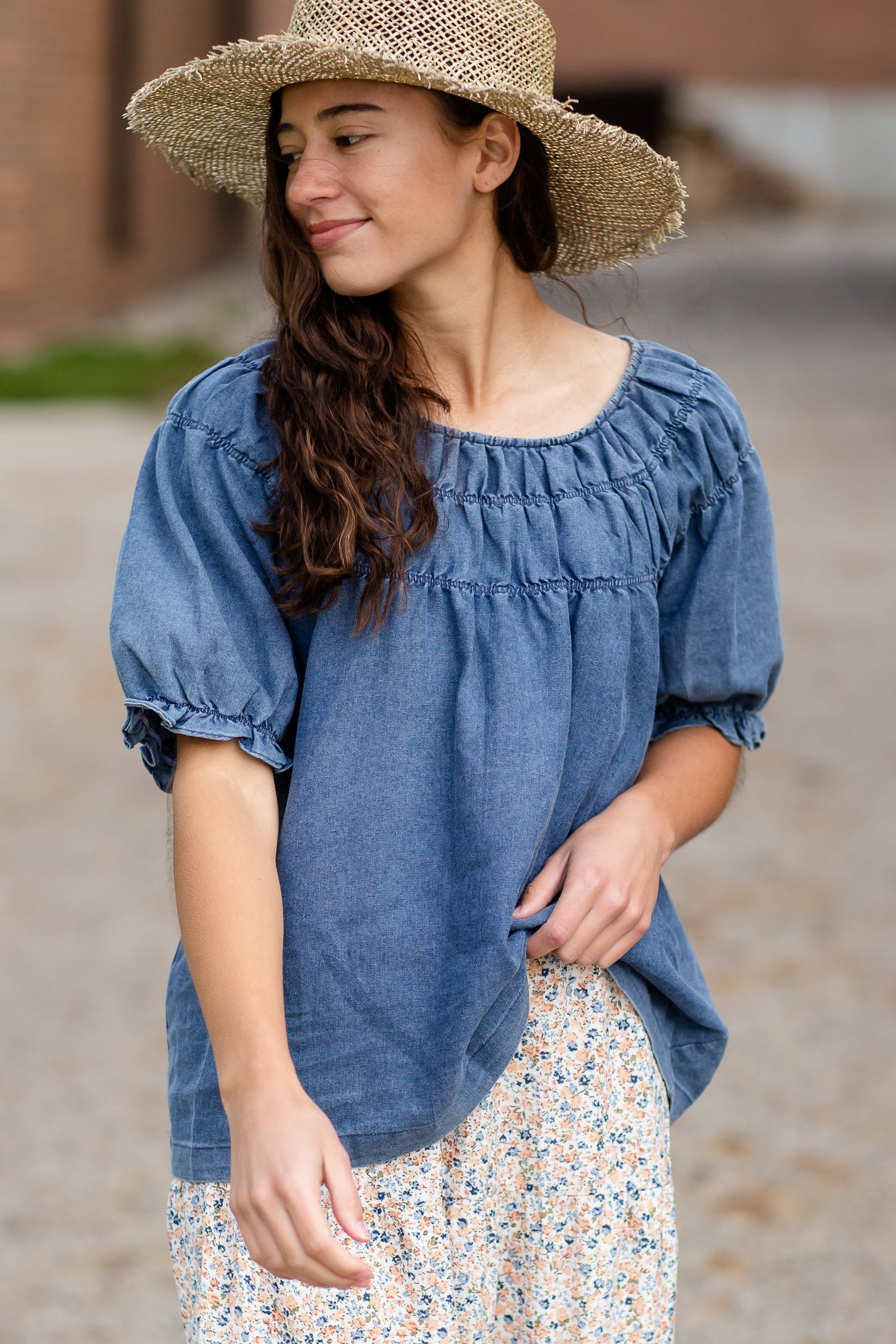 Smocked York Short Sleeve Top - FINAL SALE Tops