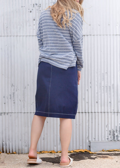 Stripe Skimmer Weekender Tops