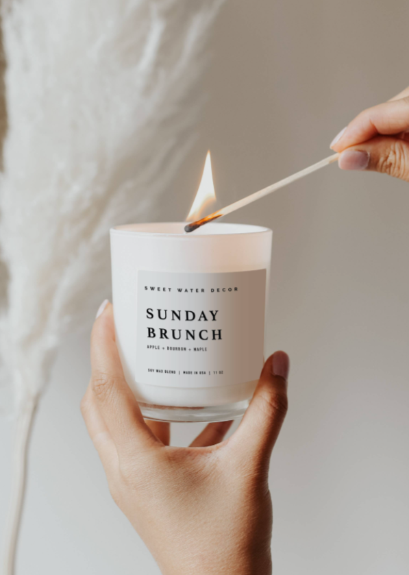 Sunday Brunch White Jar Candle Gifts