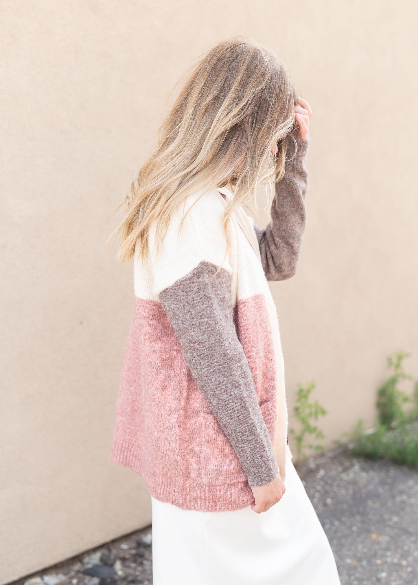 V-Neck Button Closure Cardigan Tops