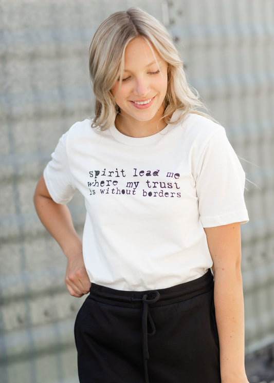 White Spirit Lead Me T-Shirt Tops