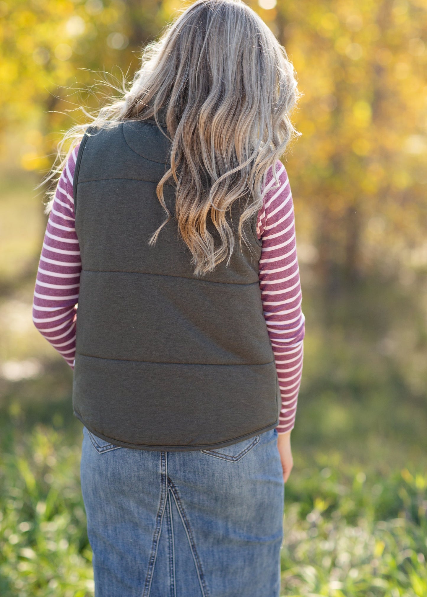 Zip Up Soft Quilted Pocket Vest - FINAL SALE Tops